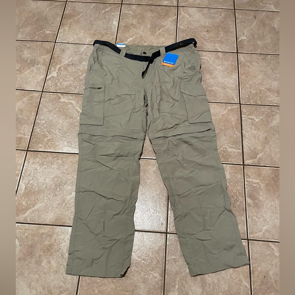 Columbia Pants Mens 42”x34” Beige Nylon Kestrel Trail Convertible Cargo Pockets - Picture 1 of 5